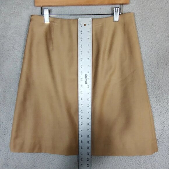Banana Republic Skirt Women's 4 Tan/Camel, Pleated Wool Blend A-Line Preppy - Picture 5 of 5